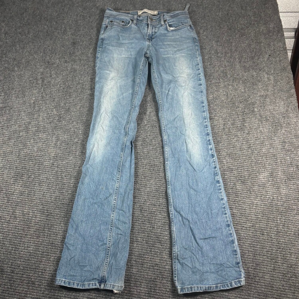 Express Sarula Jeans Womens 4L Light Blue Good Low Rise Bootcut Denim Faded